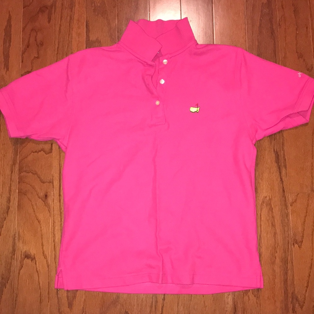Ladies hot pink masters cotton golf polo small
